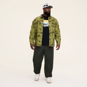 Men's Mid-Rise Slim Fit Quilted Joggers - Woolrich x Target Olive Green - 1 of 3