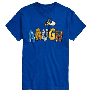 Men's - Peanuts - Aaugh Pattern Charlie Brown Short Sleeve Graphic T-Shirt - 1 of 4