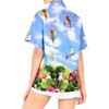 HAPPY BAY Women's Button Down Blouses Floral Summer Beach Party Colorful Shirt Hawaiian Blouse Short Sleeve Vacation Dress Tee Shirts - 3 of 4