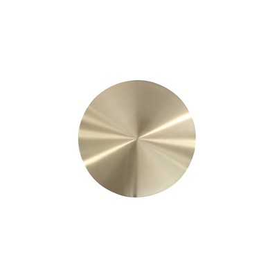 Gold and Gray Metal Round Accent Table with Ridged Base