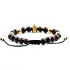 West Coast Jewelry Men's Red Tiger Eye and Spartan Helmet Bead Adjustable Bracelet - 4 of 4