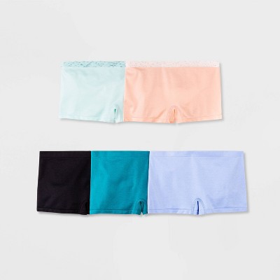 Girls' 5pk Seamless Boyshort Underwear - All in Motion™