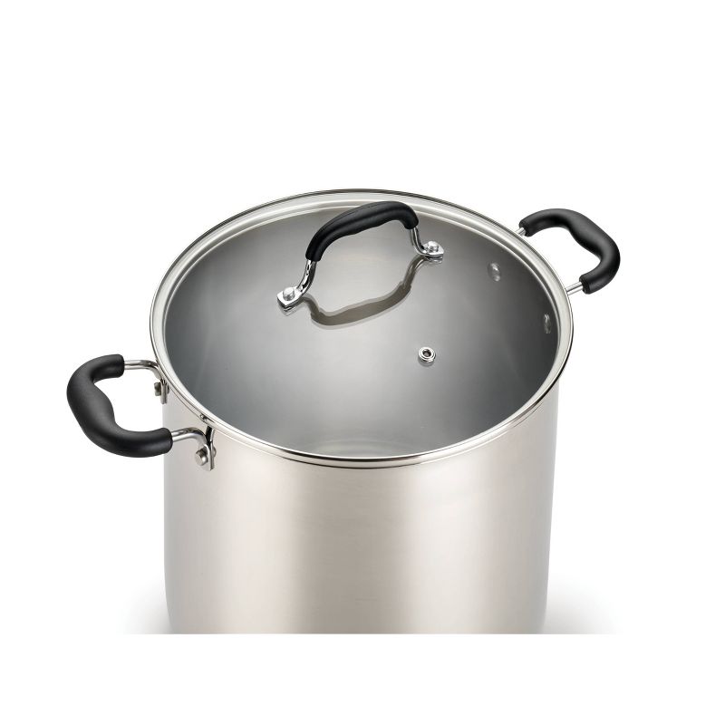 T-fal 12qt Stock Pot with Lid, Stainless Steel Cookware, 4 of 7