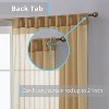 HLC.ME Lauren Semi Sheer Light Filtering Transparent Pocket Top & Back Tab Lightweight Window Curtain Panels, Set of 2 - 2 of 4