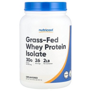 Nutricost Grass-Fed Whey Protein Isolate, Unflavored, 2 lb (907 g) - 1 of 2