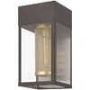 Livex Lighting Franklin 1 - Light Wall Light in  Bronze/Soft Gold/Brushed Nickel Stainless Steel - 3 of 4