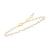 Ross-Simons 3.5-4mm Cultured Pearl Anklet in 18kt Gold Over Sterling Size 9 - 3 of 4