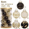 25Pcs 2.36 Inch Christmas Balls Ornaments for Xmas Christmas Tree Decor, Black & Gold - 3 of 4