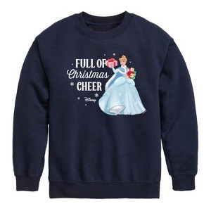 Boys' - Disney - Full Of Christmas Cheer Cinderella Graphic Long Sleeve Fleece Sweatshirt - 1 of 4