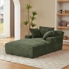 Oversized Chaise Lounge Chair with Pillows, Comfort Corduroy Couch Upholstered Sleeper Sofa Bed, No Assembly - ModernLuxe - 4 of 4