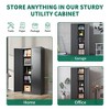 ORRD 72” Heavy-Duty Metal Storage Cabinet with Lock, 5Adjustable Shelves, Black Steel Garage & Tool Cabinet for Home Office, Workshop, Pantry - 4 of 4