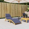 vidaXL Navy Blue Oxford Fabric Sun Lounger Cushion - Water-Resistant & Non-Slip Design for Patio/Garden/Indoor Seating Comfort, 73.2"x22.8" - 2 of 4
