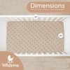 Muslin Crib Sheets 2 Pack – 52"x28" Cotton Fitted Sheets for Crib & Toddler Bed, Neutral Designs - 4 of 4