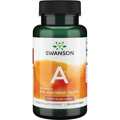 Swanson Vitamin A Supplement, Helps Support Healthy Eyes, Skin, Hair & Immune System, 250 Softgels.