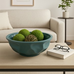 Artistic Decorative Bowl for Coffee Table Decor - Perfect Home Decor Accent for Kitchen Counter and Centerpiece Table Decorations - 7", Blue - 1 of 4