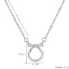 Silver Titanium Steel Bow - Shaped Modern Women's Necklace - 4 of 4