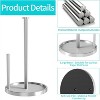 Paper Towel Holder Countertop, Anti Slip Weighted Base, Stainless Steel Freestanding Paper Towel Holder - 4 of 4