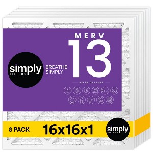 Simply Air Filters, MERV 13, 8 Pack, Furnace Air Filter for HVAC - 1 of 4