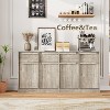 GAOMON 62.4" Sideboard Buffet Cabinet with 4 Drawers & 4 Doors,Large Coffee Cabinet with Storage, Storage Buffet Table for Home - 4 of 4