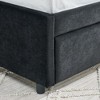 CAVINAS Full Size Bed Frame, Velvet Upholstered Tufted Bed Frame with 2 Drawers, Sofa Bed Frame with Comfortable Backrest and Armrests - 4 of 4