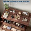 GAOMON Farmhouse 5 Drawer Dresser for Bedroom, Tall Chest of Drawers with Metal Handles, Rustic Wooden Dresser TV Stand - 4 of 4