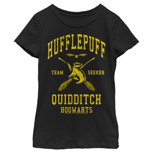 Girl's Harry Potter Hufflepuff Quidditch Seeker T-Shirt - 1 of 4