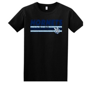 Adult Hillside High School Hornets Name & Graphic Essential Soft T
