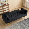 QingMoon 71" Convertible Loveseat Sofa, Velvet Couch Bed, Folding Recliner with Golden Metal Legs and Pillows for Living Room, Office - 2 of 4