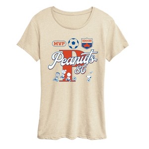 Women's - Peanuts - Soccer Jersey Short Sleeve Graphic T-Shirt - 1 of 4