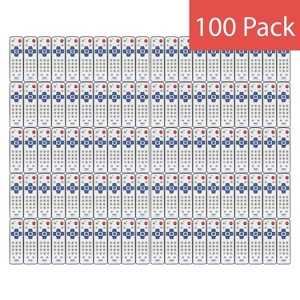 Anderic RR1002 1-Device EzWipe Water Resistant Hospitality Universal TV Remote Control Black 100 Pack - 1 of 4
