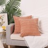 Unique Bargains Corduroy Decorative Modern Solid Throw Pillow Covers 2 Pcs - 2 of 4