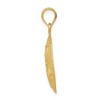 Black Bow Jewelry 14k Yellow Gold 20mm Laser Cut Sand Dollar Pendant - 2 of 4