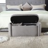 Kumasinova Elegant Corduroy End of Bed Ottoman Bench with Storage For Bedroom&Living Room,Entryway Footstool,Soft-Close Hinges,300lbs Max - 2 of 4