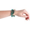 Dicksons Stacked Cross Women's Everyday Turquoise and Ivory One Size Stone Stretch Bracelets Set of 3 - 3 of 4