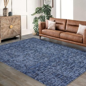 Area Rug Living Room, Machine Washable,Soft Low-Pile with Non-Slip Backing, Large Abstract Rug, SIdeal for Bedroom Dining Office Farmhouse Décor - 1 of 4