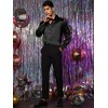 Lars Amadeus Men's Long Sleeves Button Down Prom Party Satin Dress Shirts - 4 of 4