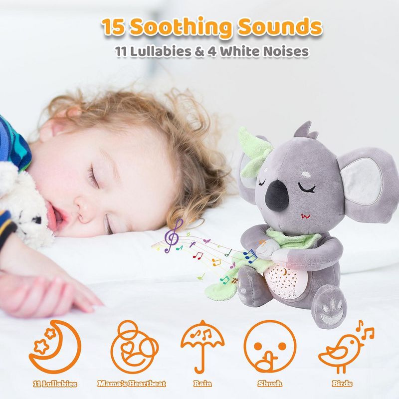 Whizmax Portable Sound Machine Baby with Projector,Night Light, Baby Noise Machine for Cribs Travel Newborns,Baby Shower Gifts Infants Girls Boys, 3 of 9