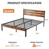 Lyngins Industrial Twin Bed Frame, Metal Platform Bed Frame, Noise-Free Beds with Headboards & Footboard, Storage Bed with 12.8" Under-Bed Space - 2 of 4