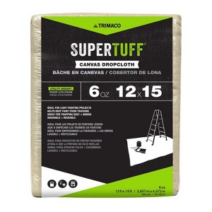 Trimaco SuperTuff 12 ft. W X 15 ft. L X 0.06 mil 6 oz Canvas Drop Cloth 1 pk - 1 of 1