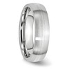 Black Bow Jewelry 6mm Cobalt & Sterling Silver Inlay Satin Half Round Standard Fit Band - 4 of 4