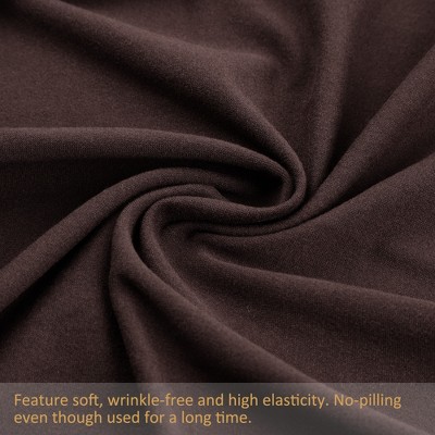 PiccoCasa Box Spring Cover Stretchy Fabric Wrap Around 4 Sides Bed Skirt Wrinkle Free for Home Brown Queen