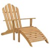 vidaXL Folding Adirondack Chair Patio Lawn Chair with Footrest Solid Wood Teak - 1 - 2 of 4