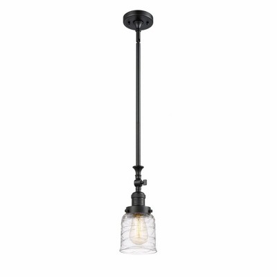 Bell - 1 Light Stem Hung Tiltable Mini Pendant In Industrial Style-14 Inches Tall and 5 Inches Wide