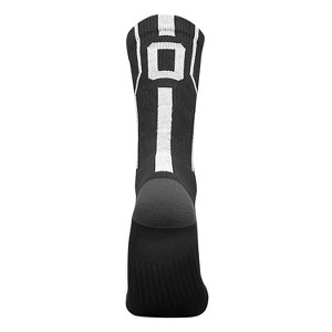 Mk Socks Player ID Jersey Number SINGLE Crew Sock - Black, White - 1 of 1
