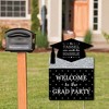 Big Dot of Happiness Silver Graduation Party Decorations - Grad Party Welcome Yard Sign - 2 of 4