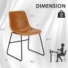 SEVOBAL Accent Chairs Dining Chairs Set of 4, Kitchen & Dining Room Chairs Dining Chairs, Brown, 22"*20.5"*33.9" - 2 of 4