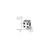 Black Bow Jewelry Sterling Silver Lucky Dice Bead Charm - 2 of 3