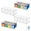 iDesign Set of 4 Stackable 4-Section Tea Storage Drawers - Clear - 2 of 4