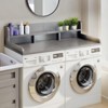 FONTOI Laundry Shelf Topper with Edge, Washer Dryer Countertop, Double Layer Organizer for Washer & Dryer Laundry Hamper Counter, Grey, 27.5"*12"*54" - 2 of 4