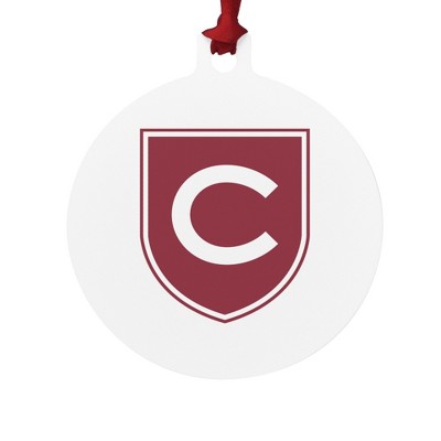 Colgate University Secondary Logo Aluminum Holiday Christmas Tree Ornament